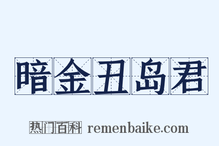 暗金丑岛君是什么意思的图片